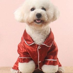 Dog Christmas satin non strech pajamas Size L